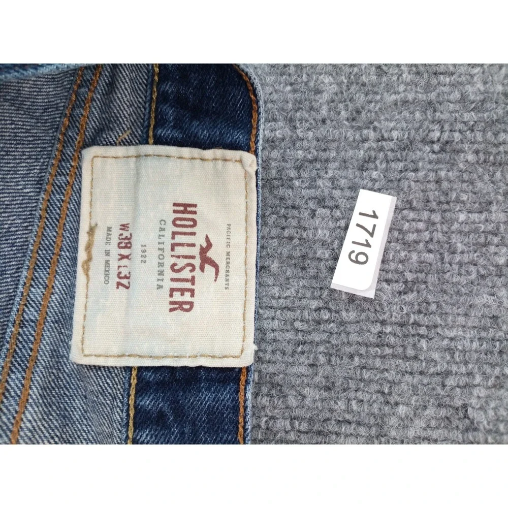 Hollister Jeans Mens 38x32 Slim Straight Medium Wash Denim Casual